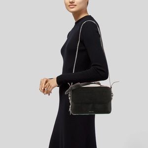 Anine Bing Black Leather Crossbody Sling Bag Purse Shoulder Bag